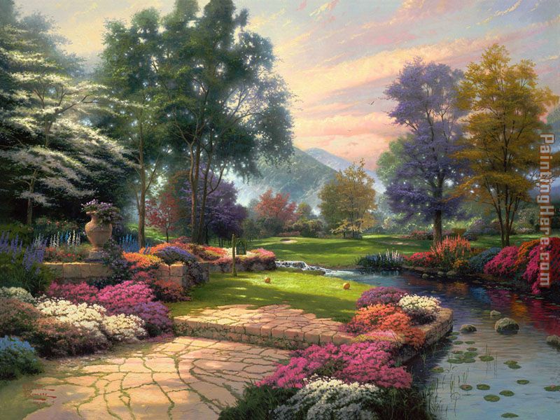 Living Waters painting - Thomas Kinkade Living Waters art painting